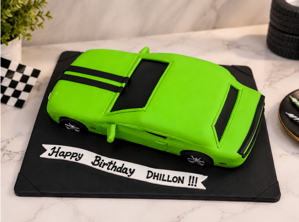 Sports Car Theme Birthday Cake