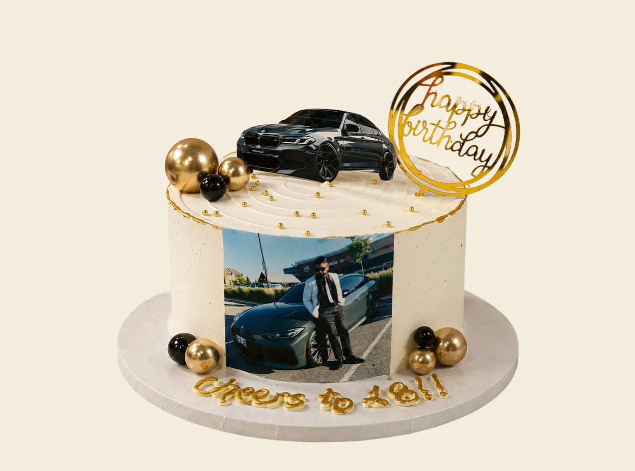 Cheers to 18 Car Cake