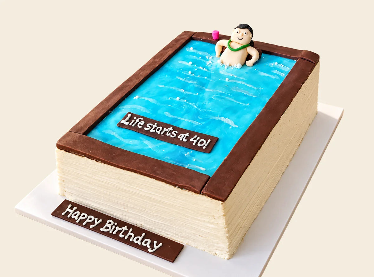 Pool Party Theme Cake