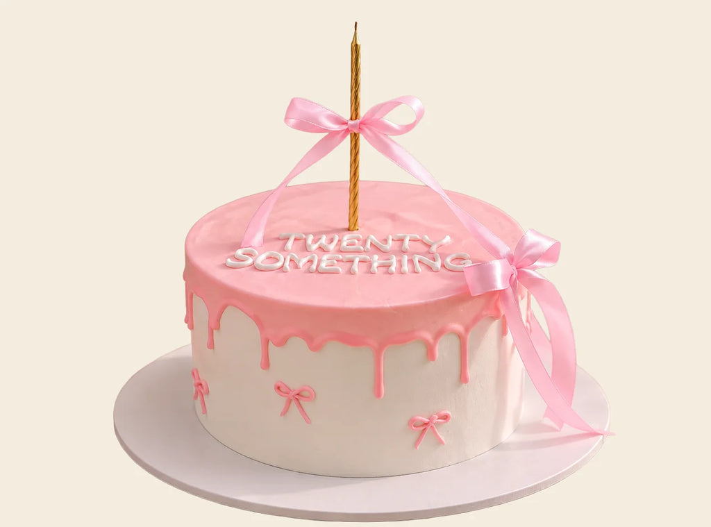 Pink Ribbon Birthday Cake