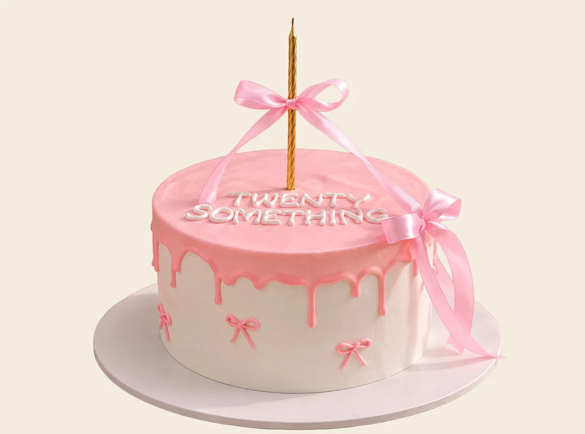 Pink Ribbon Birthday Cake