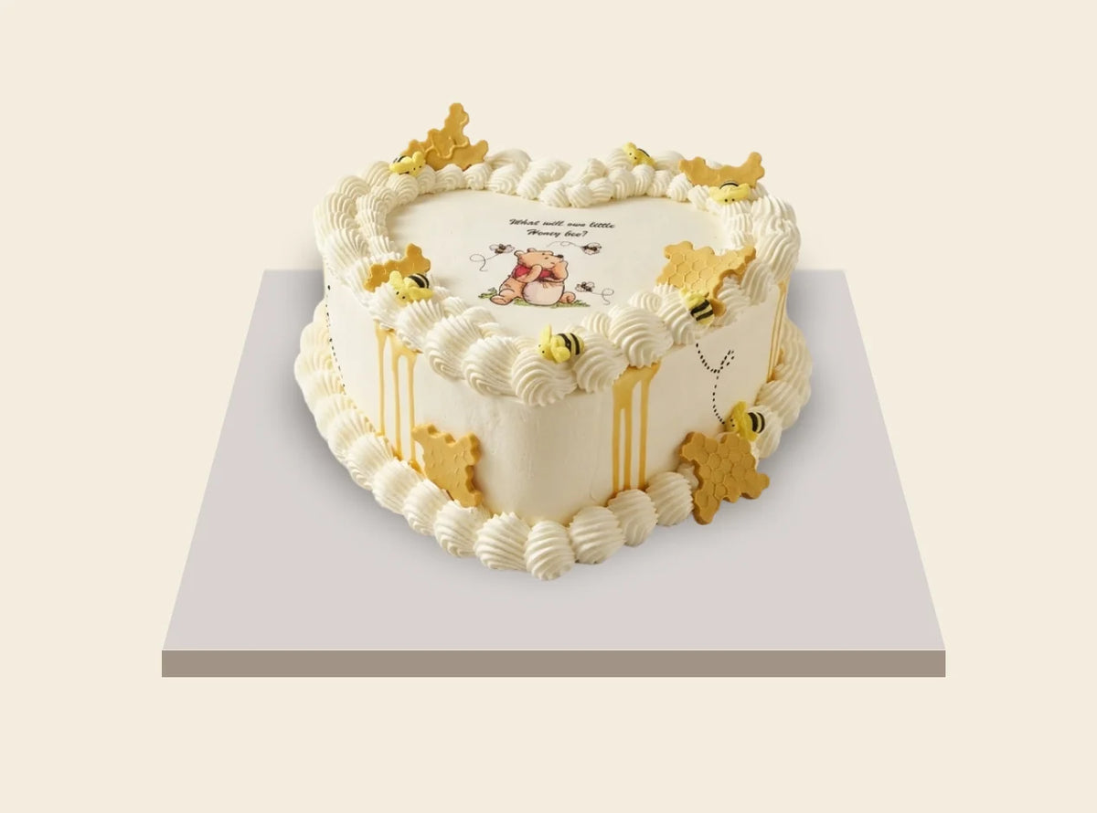 Winnie The Pooh Honey Bee Heart Cake