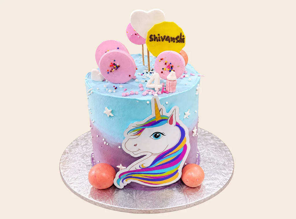 Rainbow Unicorn Birthday Cake