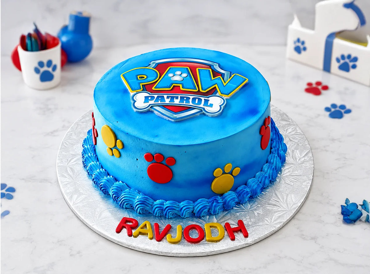 Blue Paw Patrol Fondant Cake