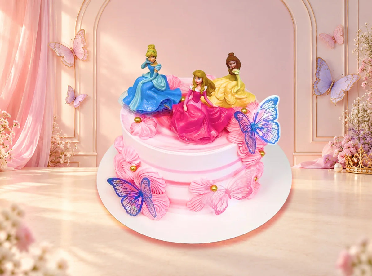Disney Princess Butterfly Birthday Cake