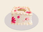 Elegant Square Design Birthday Cake
