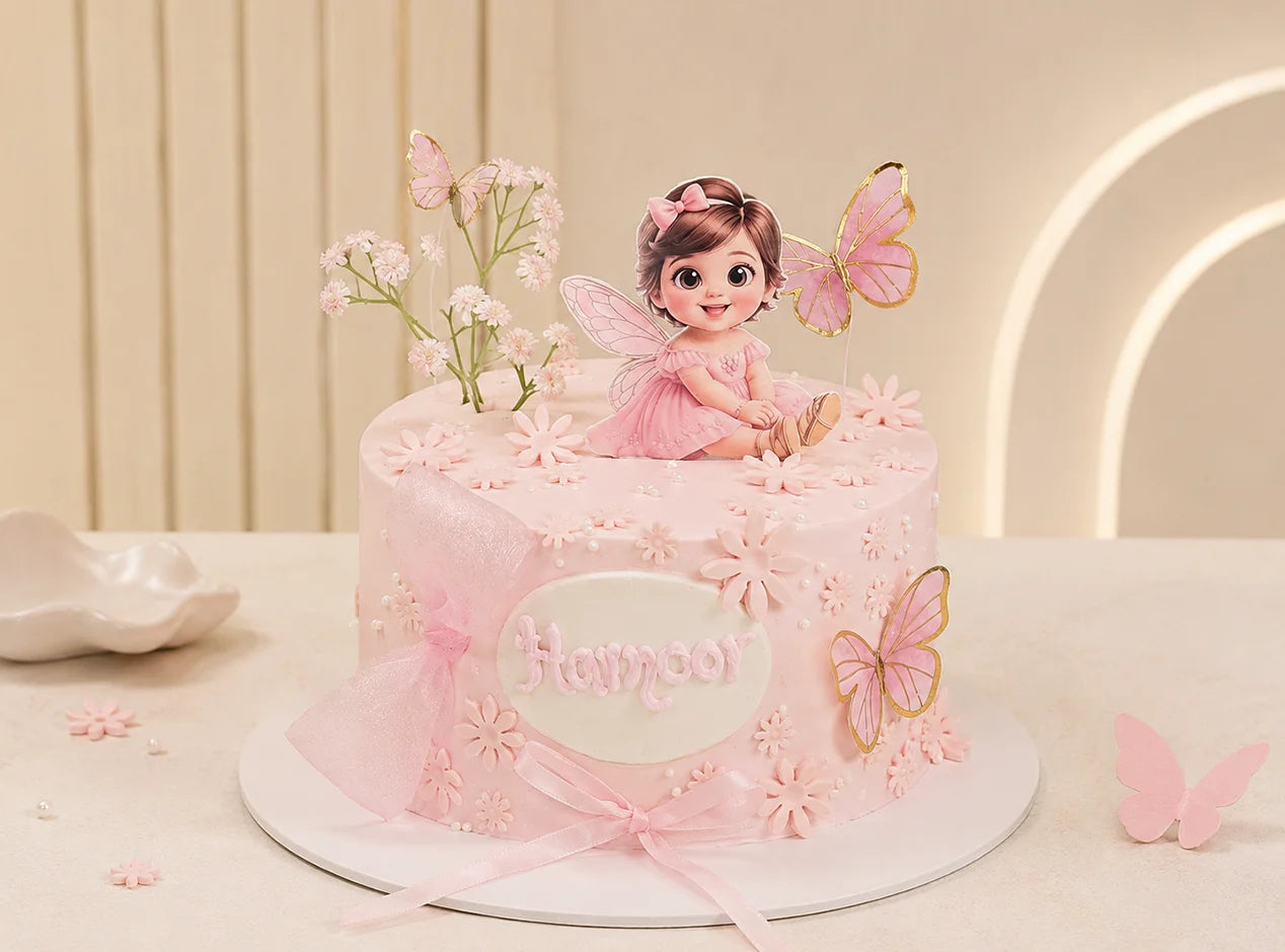 Angel baby Birthday Cake