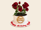 Real Red Rose Flower Cake