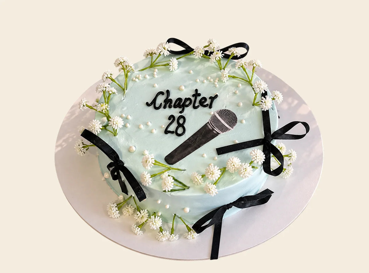 Vintage Ribbon Birthday Cake