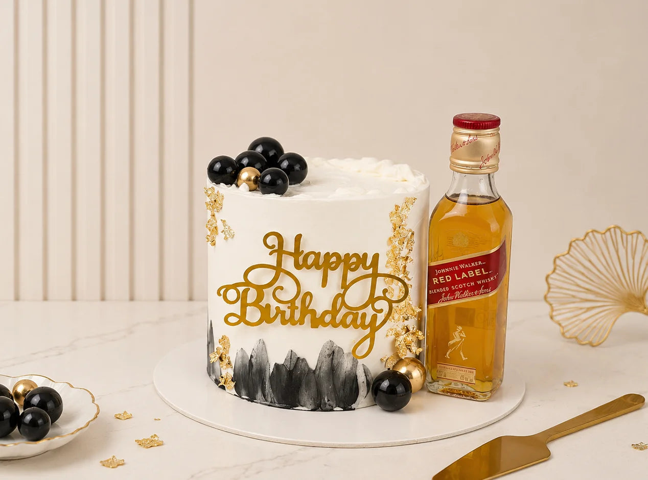 Red Label Birthday Cake