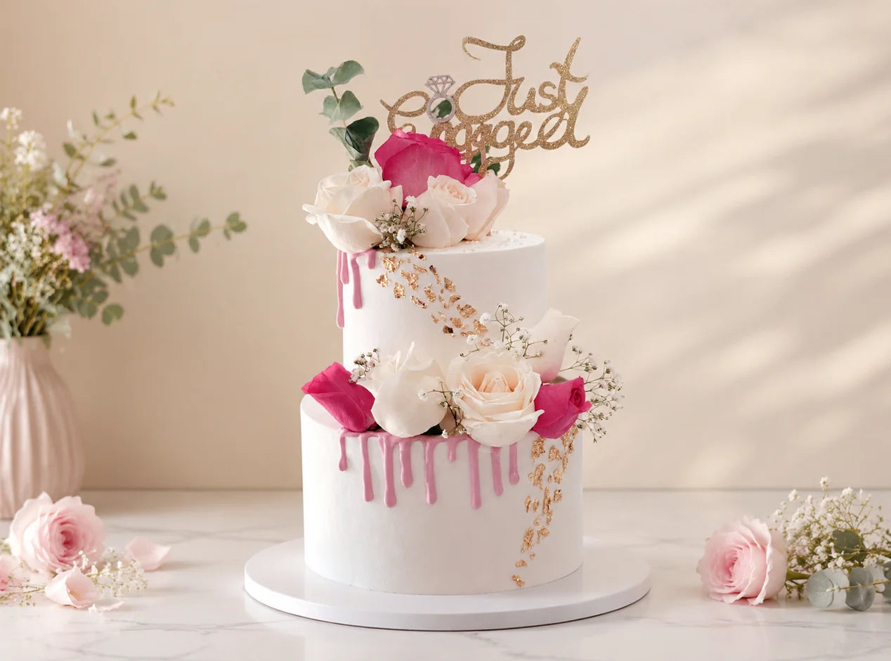 Floral Fantasy Two Tier Cake
