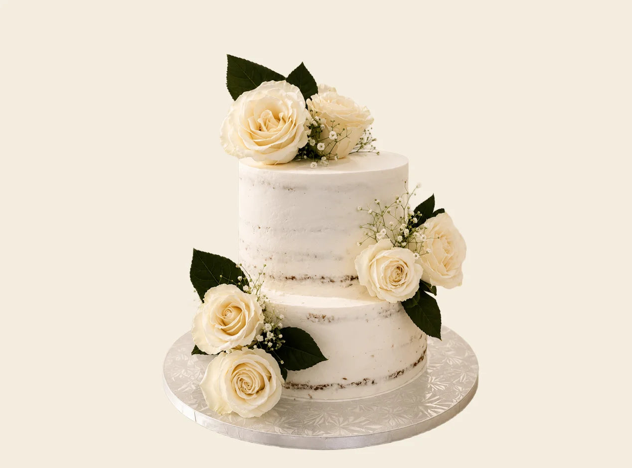 Naked Wedding Tiered Cake