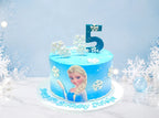 Blue Frozen Elsa Cake