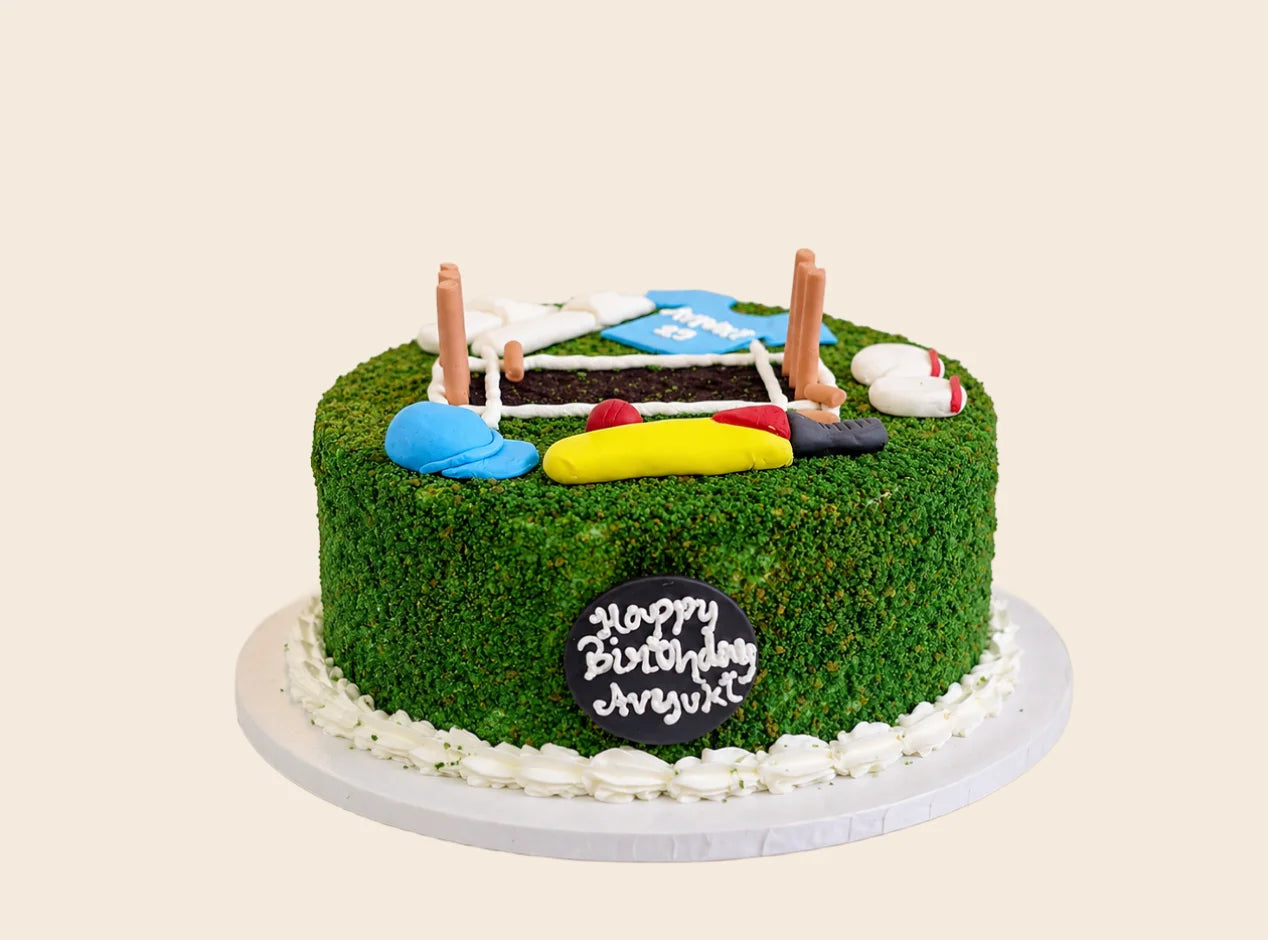 Cricket Theme Cake