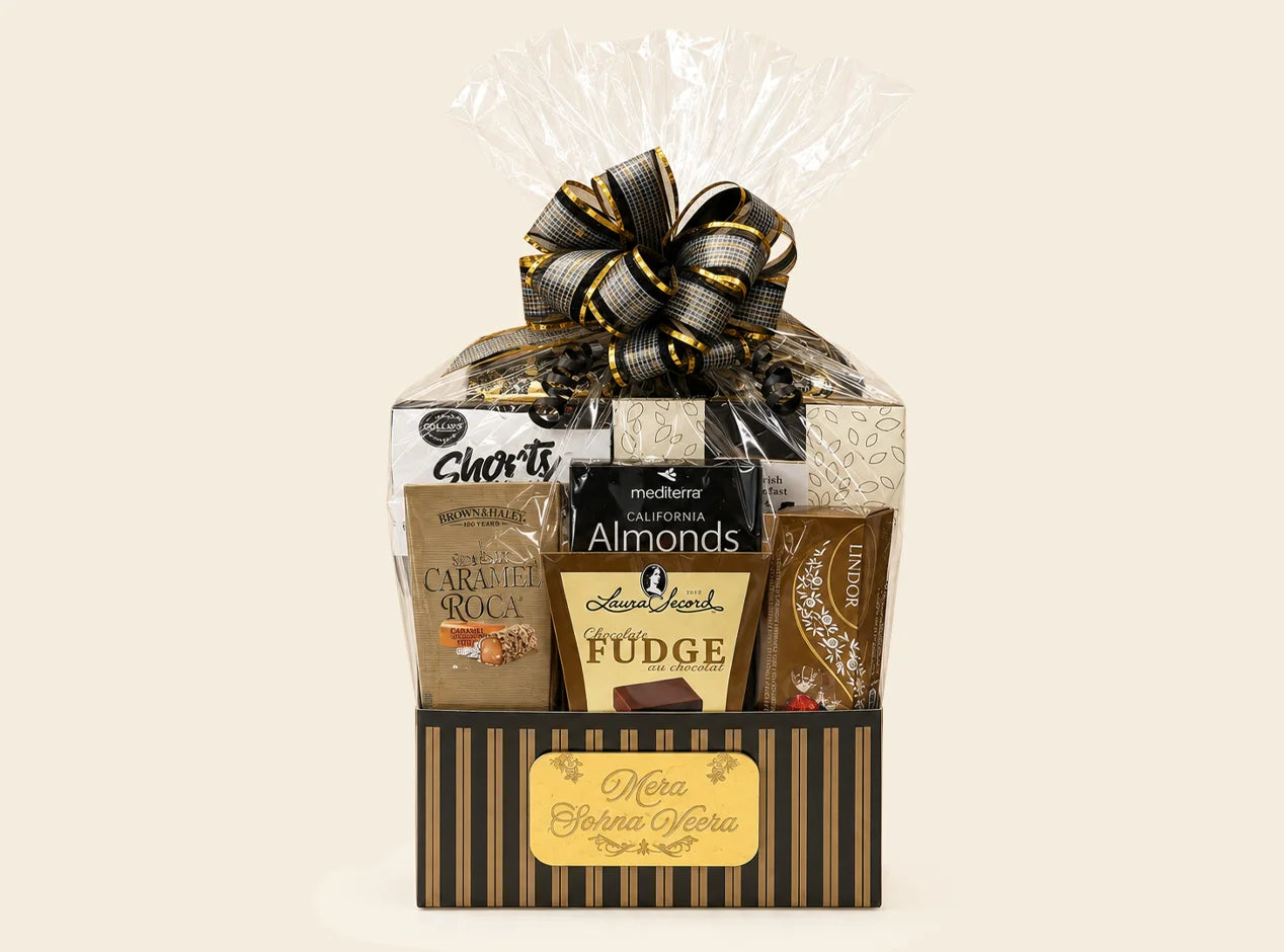 Black and Gold Rakhi Basket