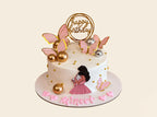 Princess butterfly theme cake