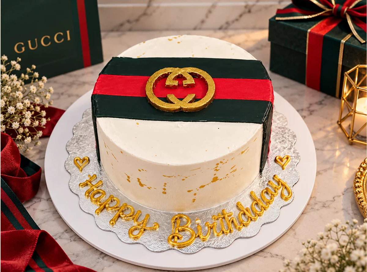 Gucci Themed Fondant Cake
