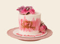 Pink Ombre Floral Cake