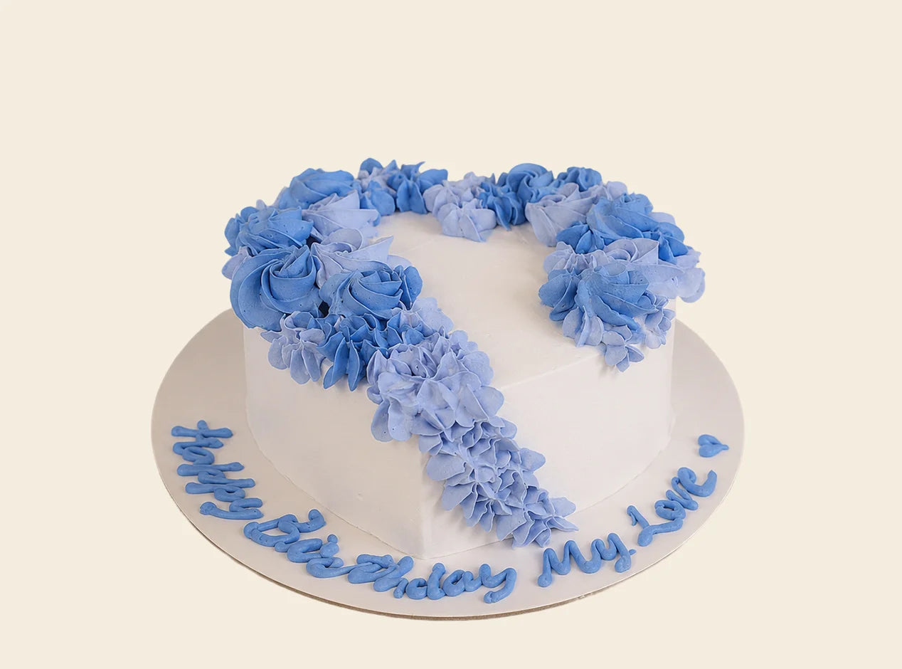 Blue Heart Cake