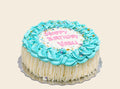 Blue Rosette Cream Cake