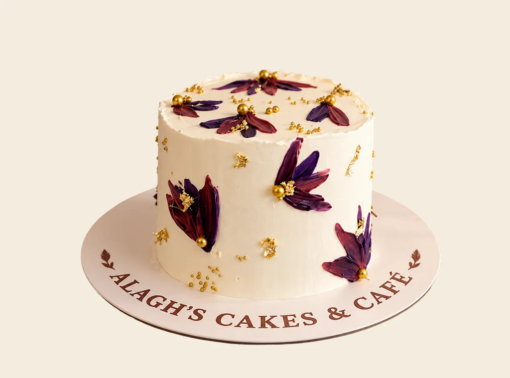 Hand-Painted Floral Delight Cake