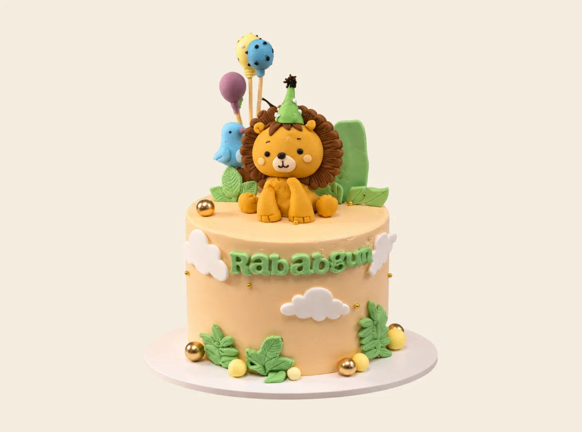 Cute Jungle Theme Cake