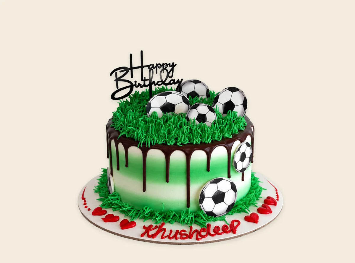 Football theme cake