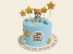Blue Teddy Birthday Cake