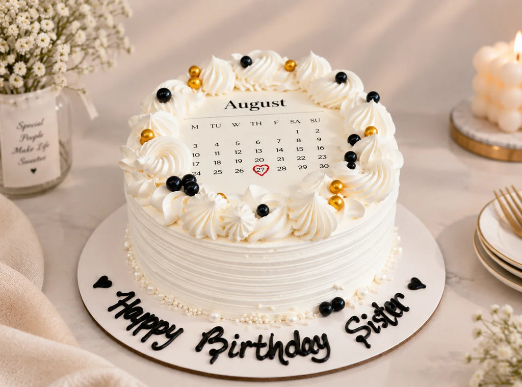 Calendar Theme Birthday Cake