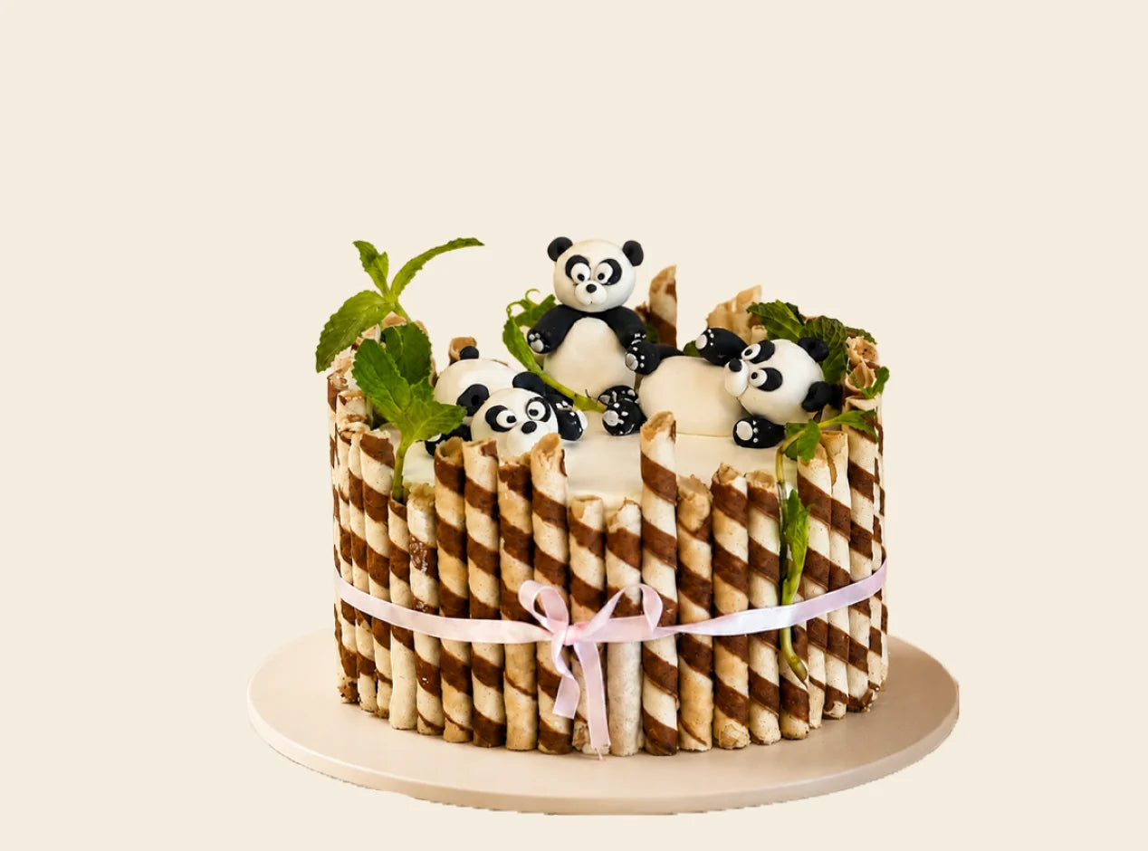Panda Theme Birthday Cake