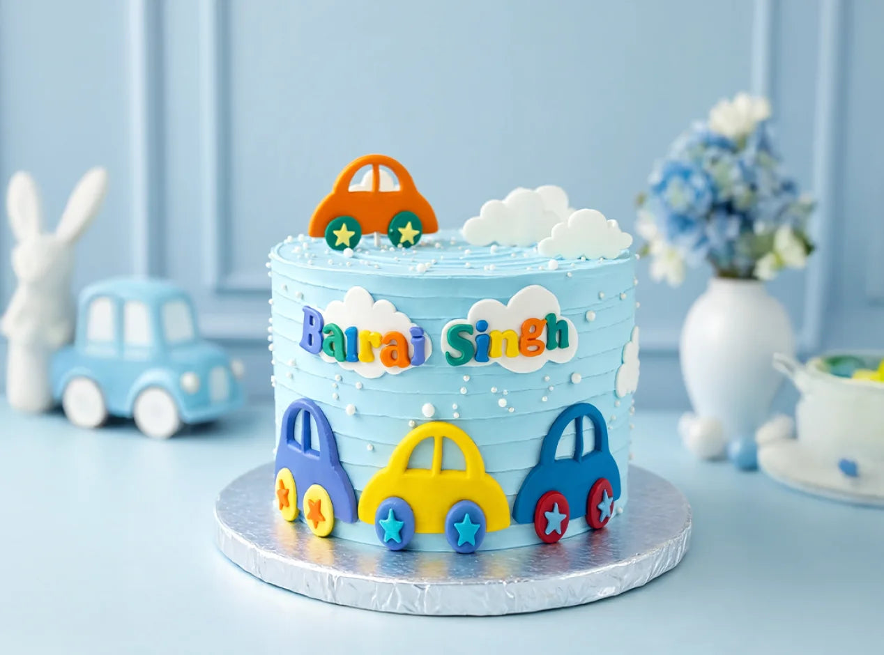 Cars Theme Birthday Cake