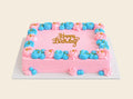 Pastel Rectangle Birthday Cake