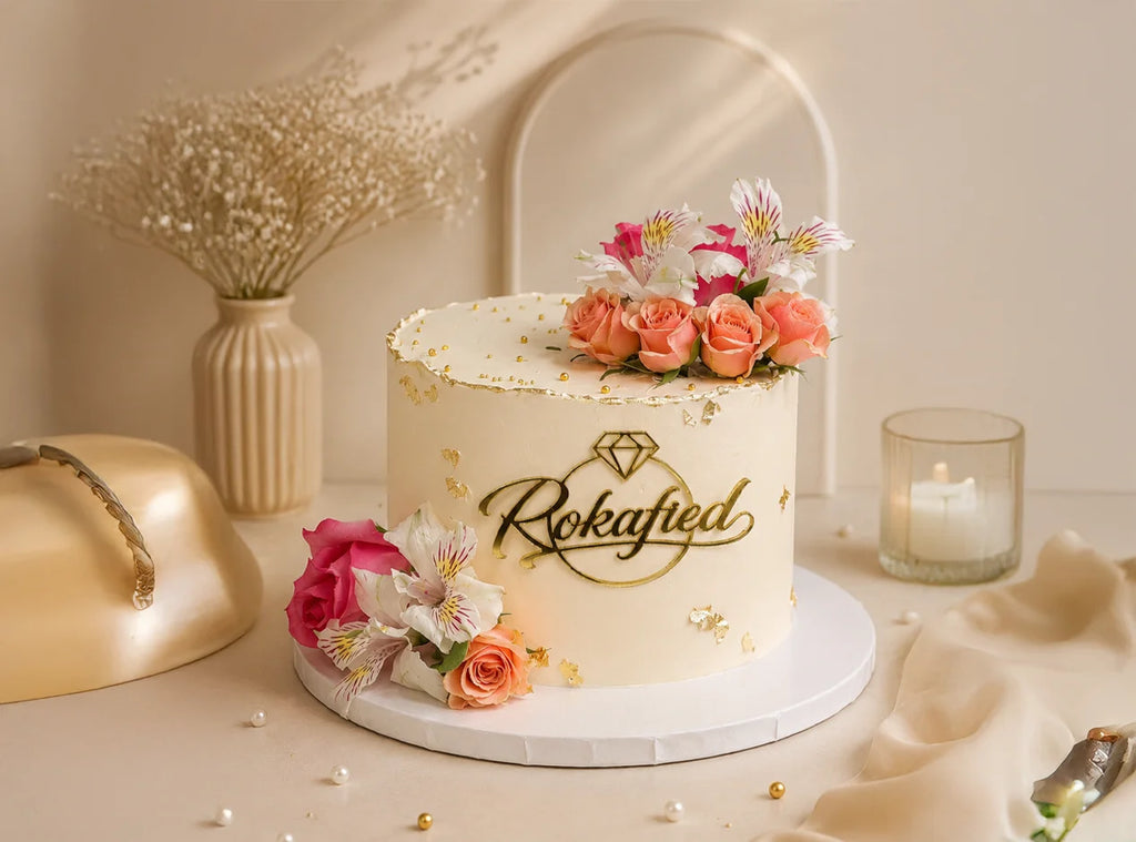 Rokafied Engagement Tall Cake