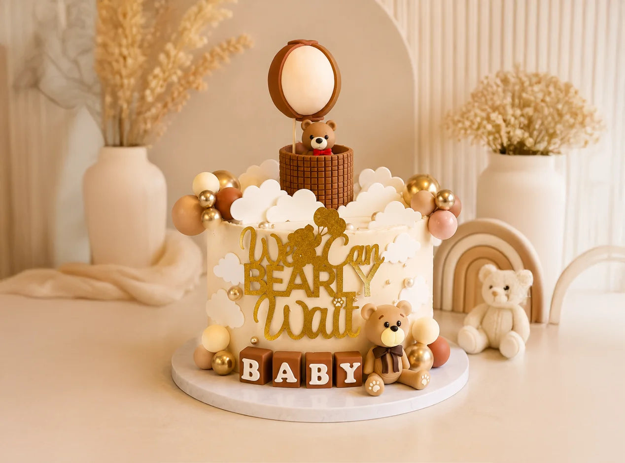 We Can Bearly Wait Baby Shower Cake