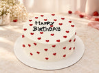 Minimalist Red Heart Cake
