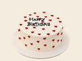 Minimalist Red Heart Cake