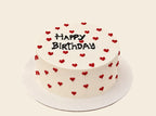 Minimalist Red Heart Cake
