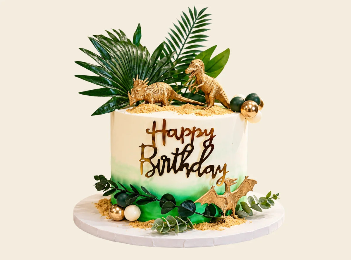 Dinosaur Jungle Theme Cake