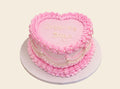 Pastel Pink Heart Cake