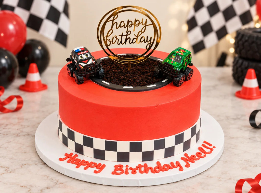 Racing Car Theme Cake