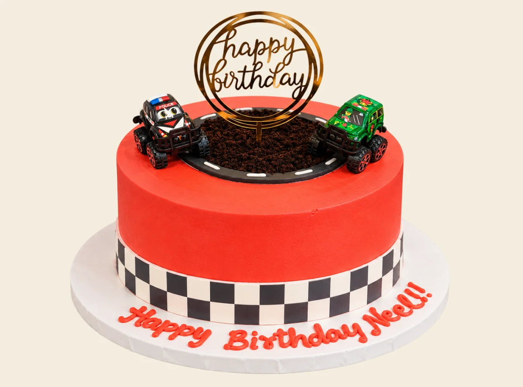 Racing Car Theme Cake