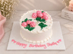 Pink Floral Birthday Cake
