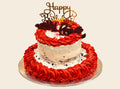 Two Tier Rosette Birthday Cake