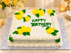Yellow Theme Birthday Cake