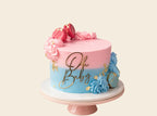 Pink & Blue Baby Shower Cake