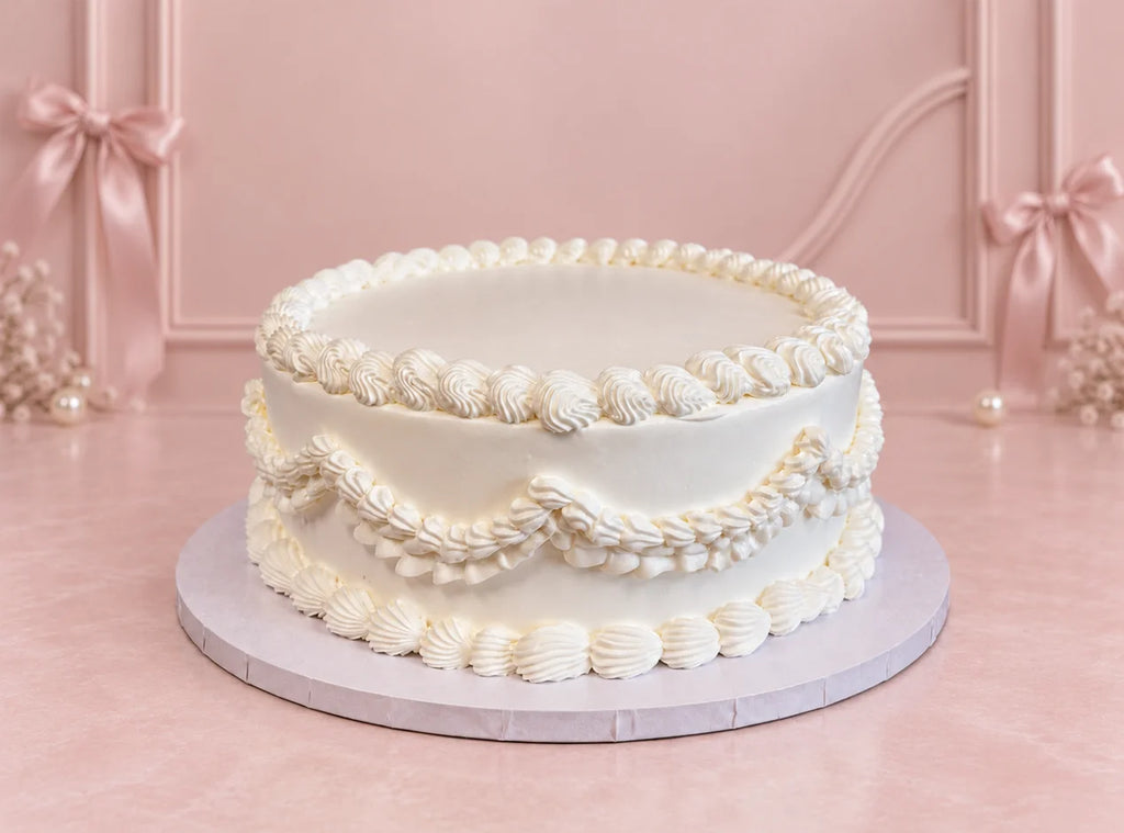 White vintage cake