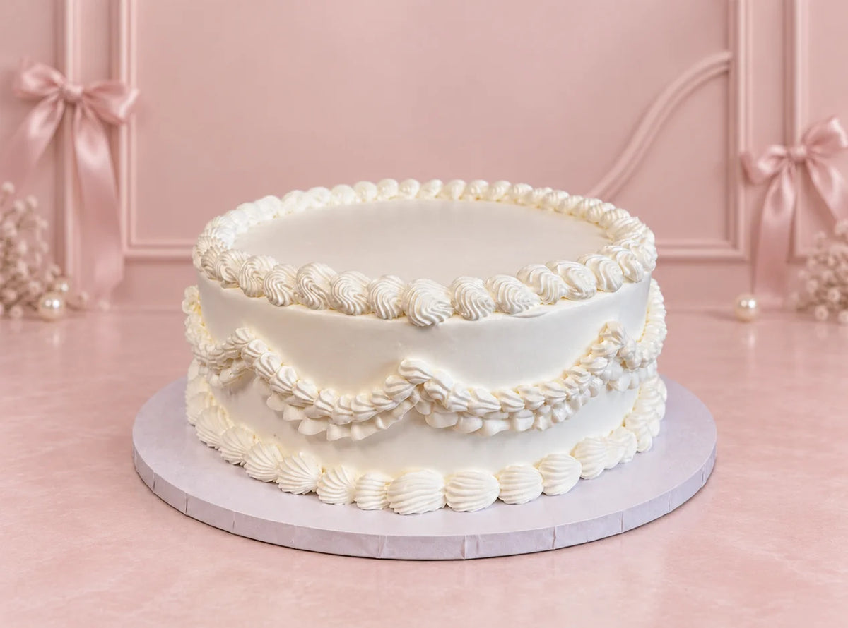 White vintage cake