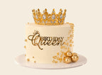Gold Crown Queen Birthday Cake