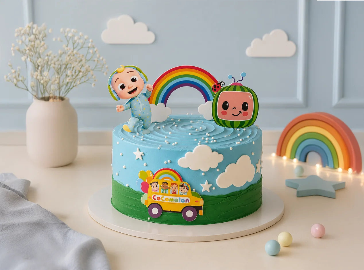 Cocomelon Rainbow Birthday Cake