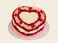 Vintage Heart Birthday Cake